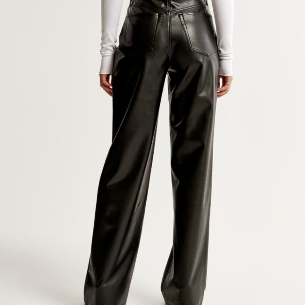 Abercrombie Leather High Rise Loose Pant | NWOT - Picture 3 of 6